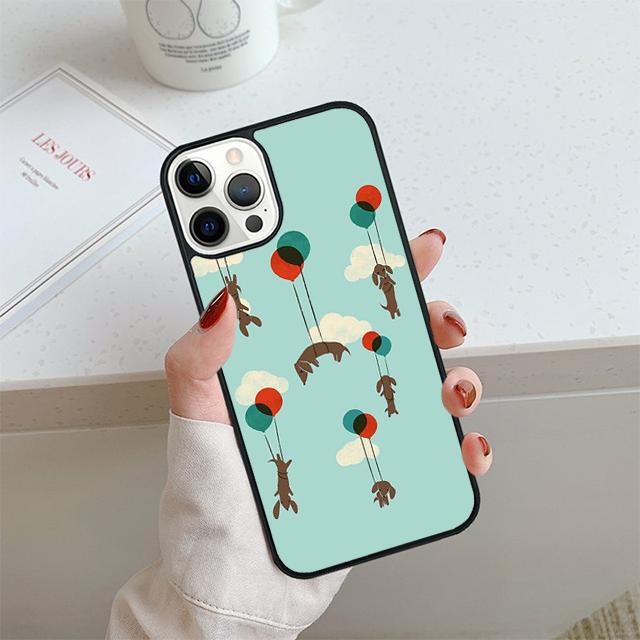 Cartoon Dachshund Sausage Dog Phone Case For iPhone 17 Air 13 12 14 15 16  Cover For Apple Pro Max Plus Coque