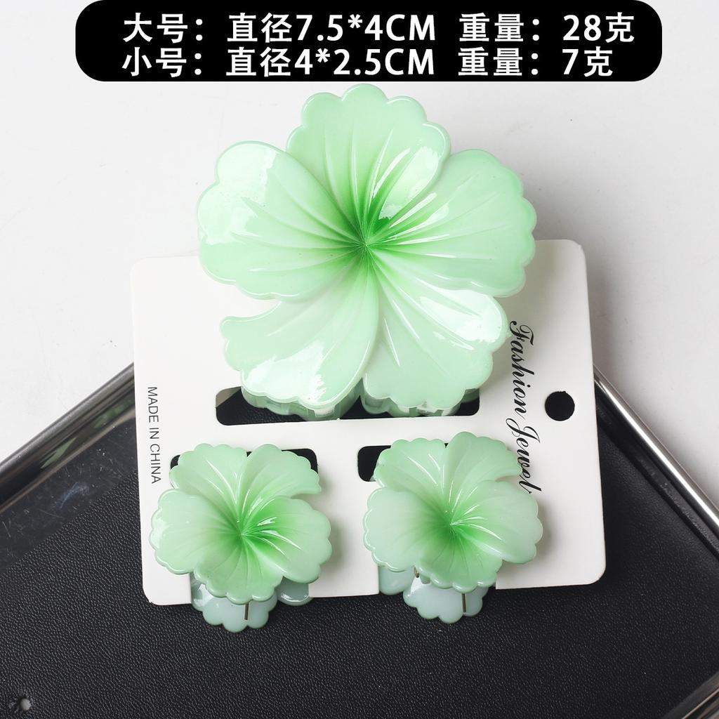 2025 New Egg Flower Grab Clip Retro Color Flower Hair Claw Clip Lady Side Grab Half Grab Back Head Shark