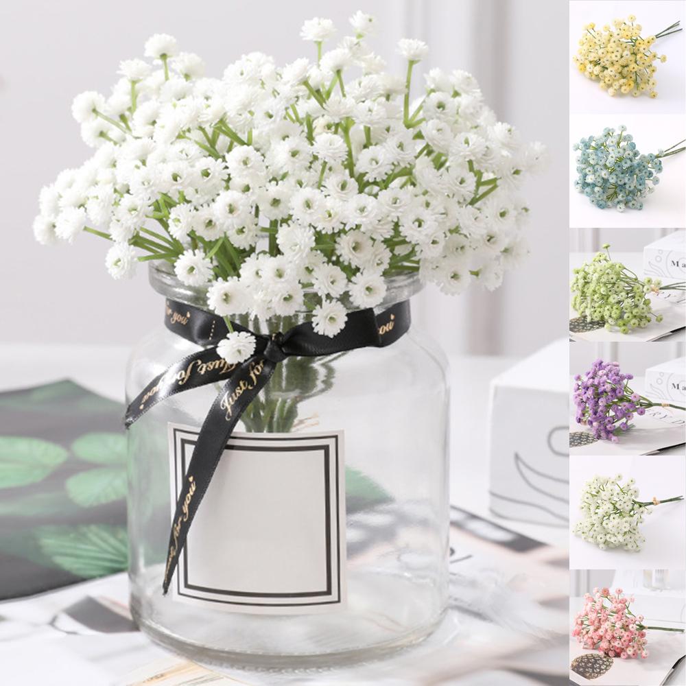 Fake Blue Silk Flowers Bouquet for Home Decor for Office Decoration