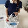 Fashion Wrinkled Cloud Bag Polka Dot PU Leather Crossbody Bag Stylish Small Shoulder Bag For Women Daily Use