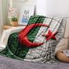 1PC Algeria National Football Team Patterned Flannel Blanket Suitable For All Seasons for Home Decor Warmth and Comfort Gifts Holiday Present