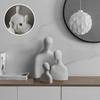 3pcs Nordic Ceramic Character Ornaments Set, Modern Art Desktop Decor for Foyer Study Living Room, Home Crafts Gift