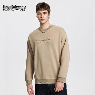 Mark Fairwhale Men's Letter Print Round Neck Sweatshirt
