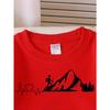 European Sizes Girls' Soft Crewneck Sweatshirt Mountain Hiker Heartbeat Adventure Print, Casual All-Match for Fall Winter, Ideal Present.