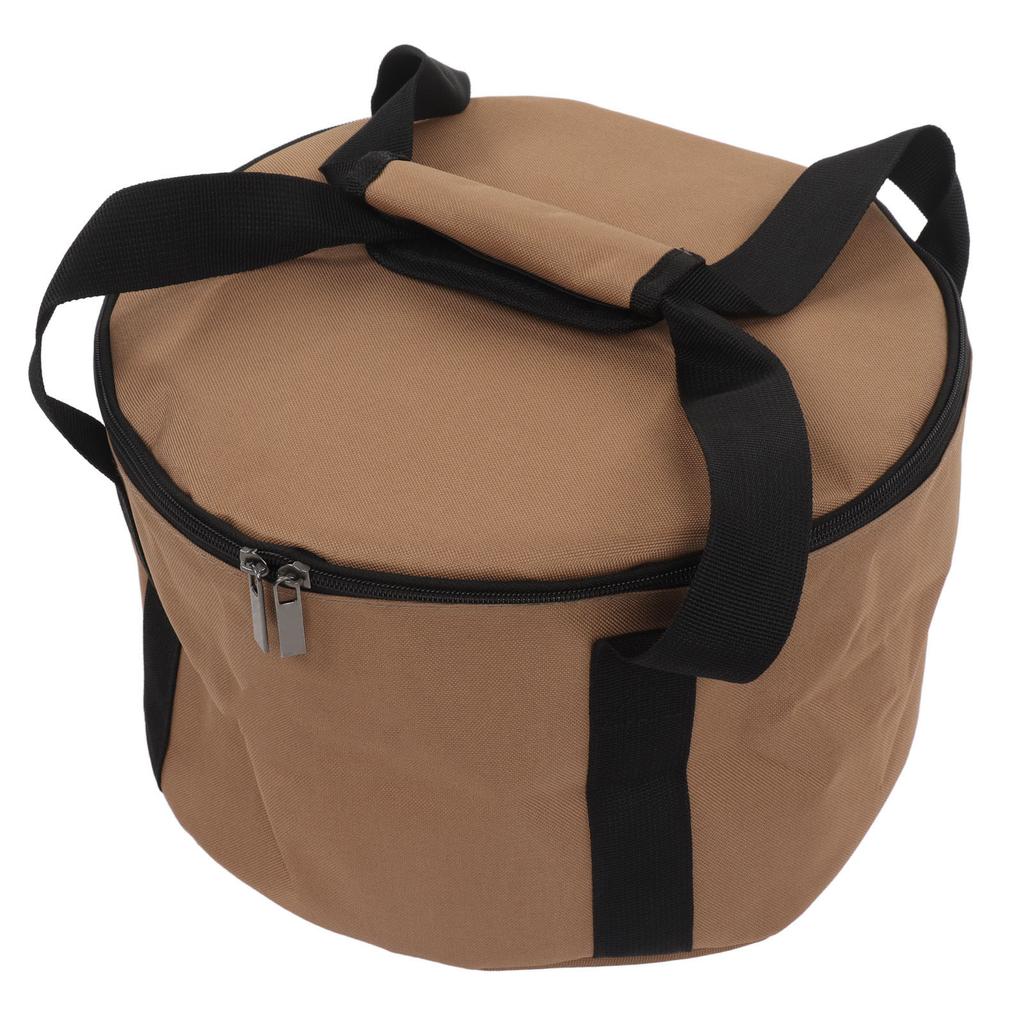 Zewnętrzna torba do przechowywania naczyń kuchennych Khaki Przenośny organizer na naczynia stołowe do gotowania na kempingu ze paskami z uchwytami