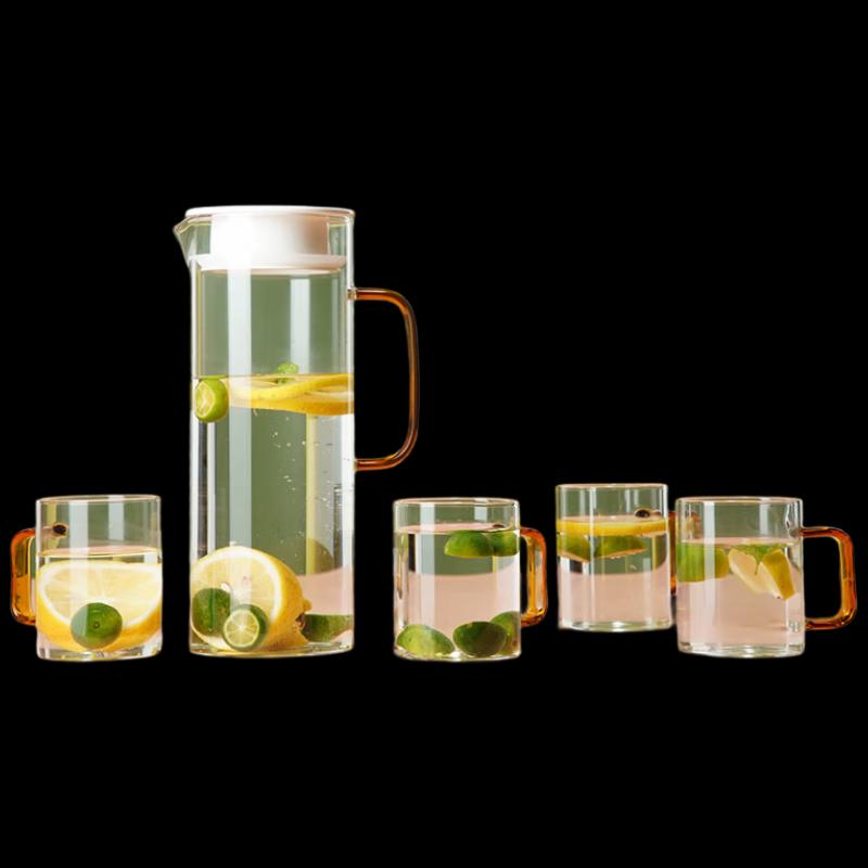 Bailock 5-Piece Heat-Resistant Glass Drinkware Set