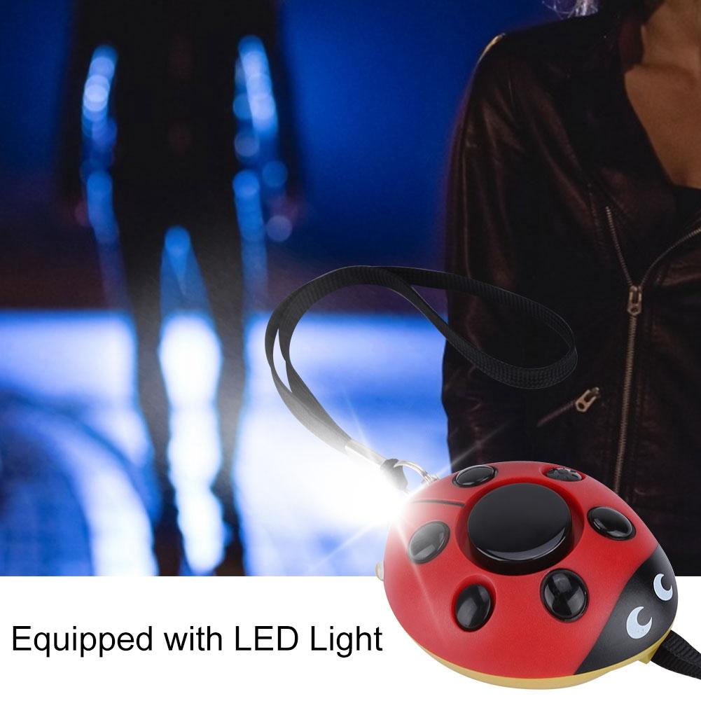 Personal Defense Protection Beetle Alarm Keychain 130db Women Emergency Alarm with LED