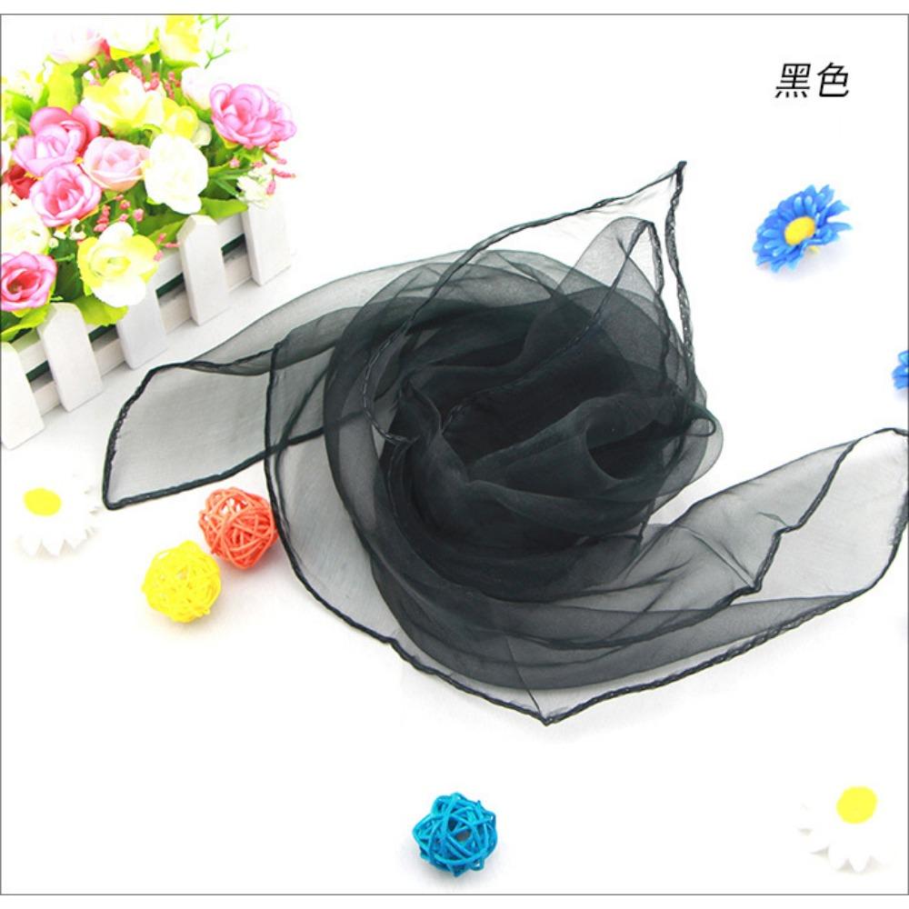 

Soft Satin Square Scarf for Women, Elegant Hijab Headscarf Neckerchief Fashion Shawl чёрный