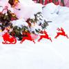 Christmas Scene Lawn Stakes - 4 Pieces/set Acrylic Elk Santa Claus Sleigh Garden Yard Courtyard Ornament Decorations