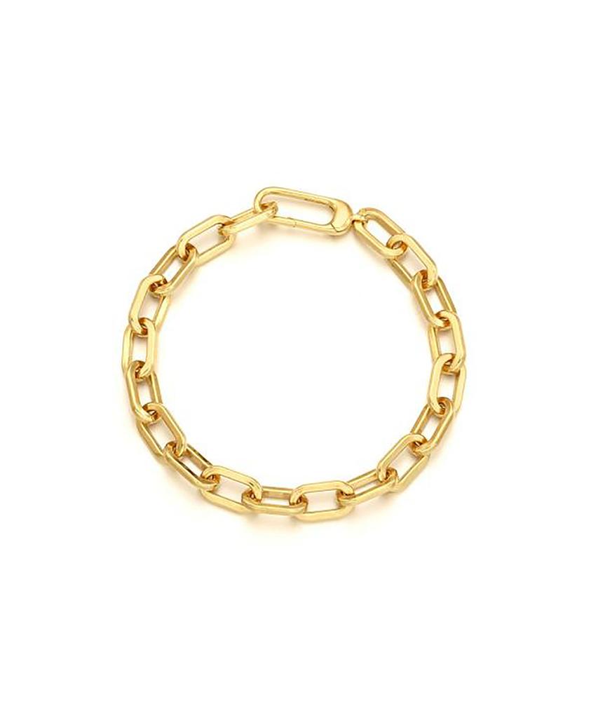 Lloyd Italian Chain 6.7Mm Flat Link Silver Bracelet
