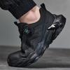 Pantofi de protecție impermeabili pentru bărbați, adidași cu bombeu de oțel, cataramă rotativă, rezistenți la perforare, cizme de lucru de siguranță pentru bărbați, pantofi de lucru cu pernă de aer pentru bărbați