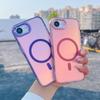 Luxury Metal Lens Magsafe Case for iPhone 16e 16 Pro Max 15 14 13 12 11 Pro Max Magnetic Wireless Charging Discolour Color Cover