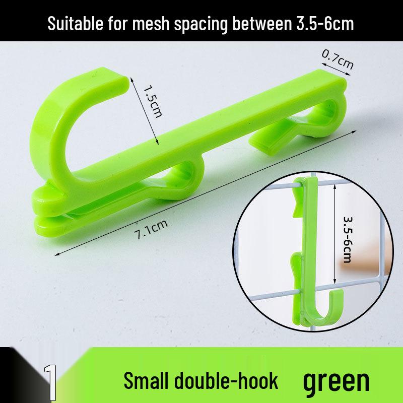 Nail-Free Grid Panel Hook for Wire Mesh Shelves - No-Drill Wall Storage Hooks for Kindergarten Display