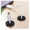 10PCS Desktop Cable Sealing Ring, Flexible Silicon Cable Hole Cover, Wire Finisher, Cable Passing, White/Black Round Washer