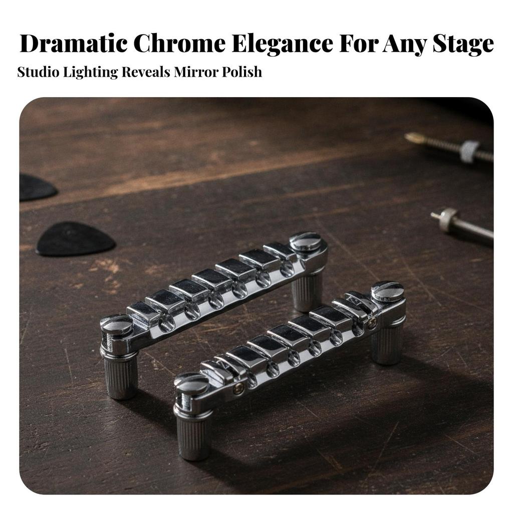 LP-Style Guitar Bridge Tuning Stability 6-String Chrome