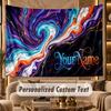 Abstract Geometric (211) Theme Personalized Tapestry Custom Name Text Wall Hanging Tapestry Home Background Decoration