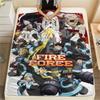 1PC Fire Force Print Flannel Blanket, High Quality All Seasons, Home Decor, Warmth and Comfort, Perfect for Christmas Gifts