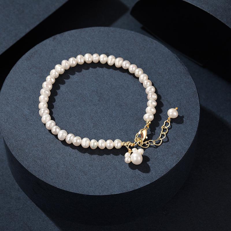 

Cat Paw Baroque Pearl Best Friend Bracelet - Korean Irregular Beaded Fashion