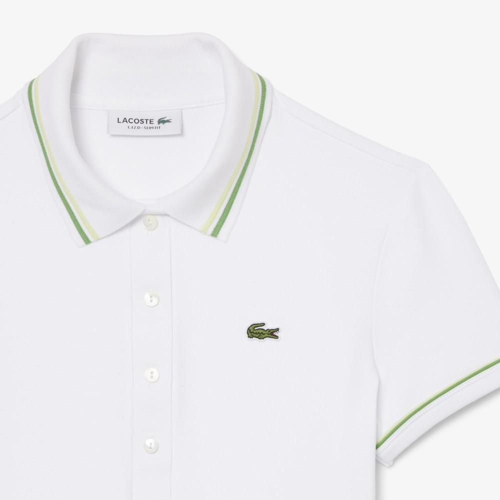 Lacoste Women's Slim Fit Piping Detail Polo Shirt DF5284-56G3SM