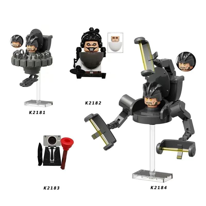 2026 New Skibidi Toilet Man Figures Blocks TvMan Titan Cameraman Speakerman Puzzle Bricks Action Figures Model Toy Birthday Gift