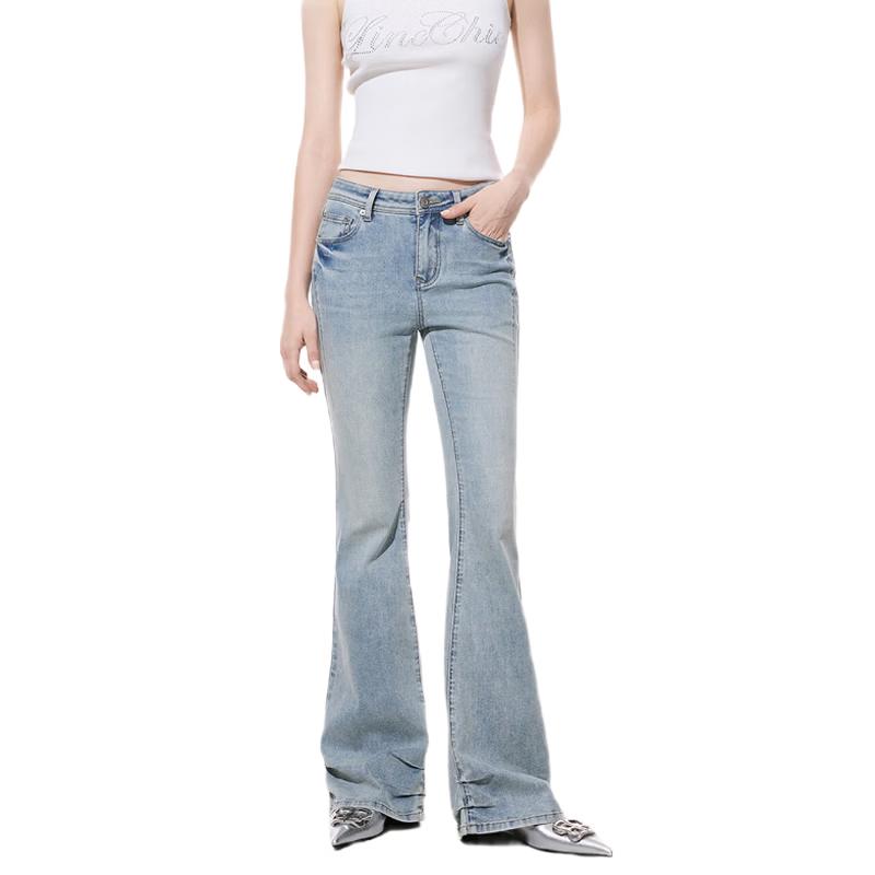 

Jin Yujie Women s Slim-Fit Flared Jeans S