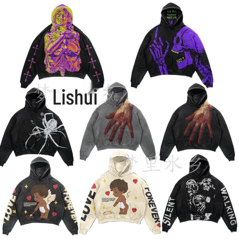 

2024 Loose-Fit Korean Style Casual 3D Print Long-Sleeve Sweatshirt M