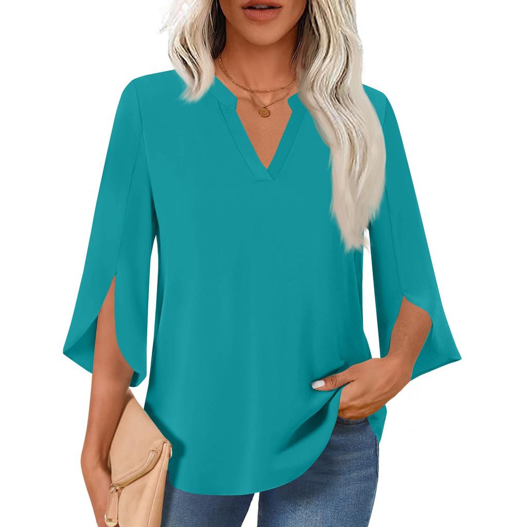 Women's Fashionable V-neck Loose Top