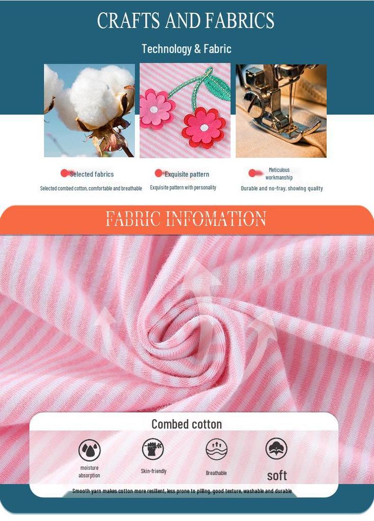 Spring/Summer Embroidered Cartoon Girls' Dresses - Trendy European & American Style