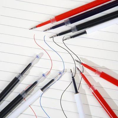 10Pcs High Quality St Tip Neutral Pens Refill Quick-Dry Neutral Pens Refill Stationery Set Pressing Ballpoint Pen Refill