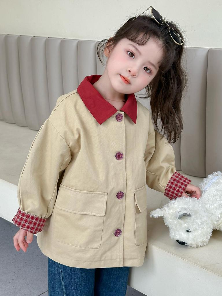 Girls' Spring & Autumn Trench Coat 2025 - New Style for Little Girls & Babies, Children's Outerwear