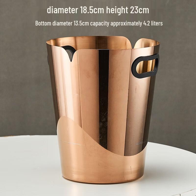 Rose Gold Metal Ice Bucket
