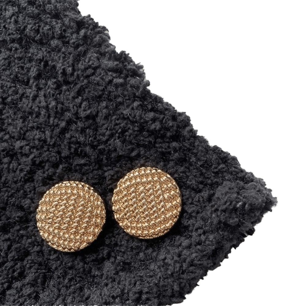 DIY Shirt Buttons Black Gold Clothing Buttons Handmade Woven Metal Buttons  Clothing Accessories