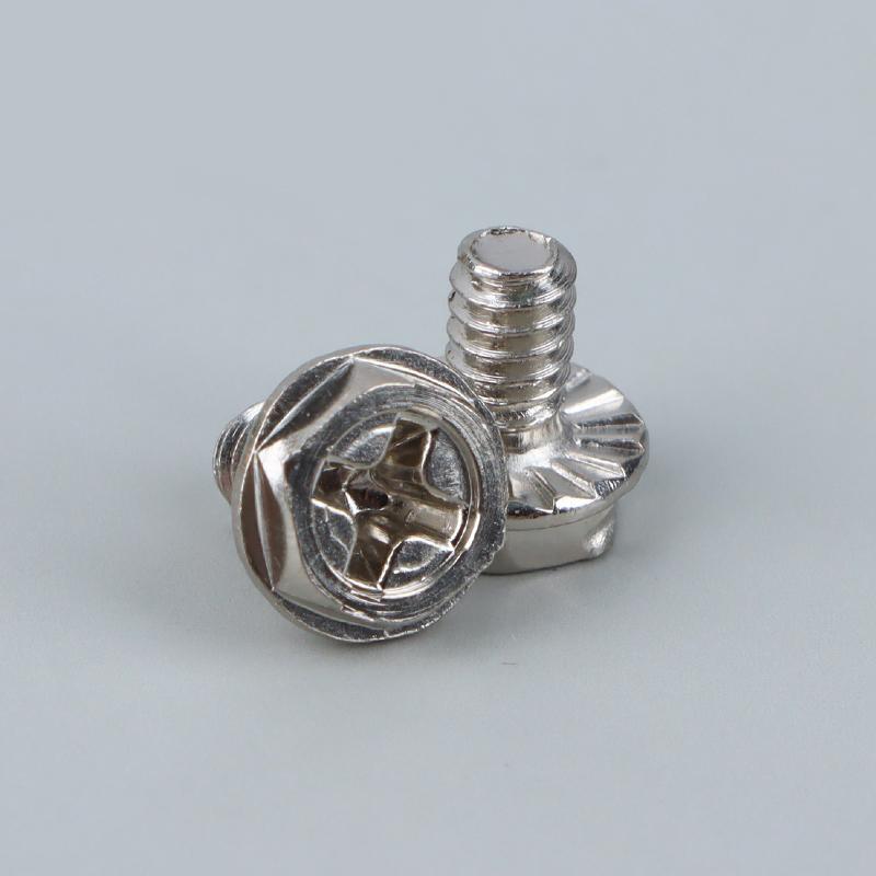 50Pcs Toothed Hex 6/32 Computer Pc Case Hard Drive Motherboard Mounting Screws For Motherboard Pc Case Cd-Rom Hard Disk