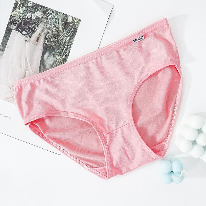 Dámské bavlněné kalhotky spodní prádlo sexy kalhotky jednobarevné nízký pas spodní prádlo bezešvé kalhotky