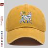 Watercolor Flowers Cat Baseball Cap Men Women Adjustable Snapback Trucker Hat Casual Sport Breathable Hip-hop Sunshade Hat