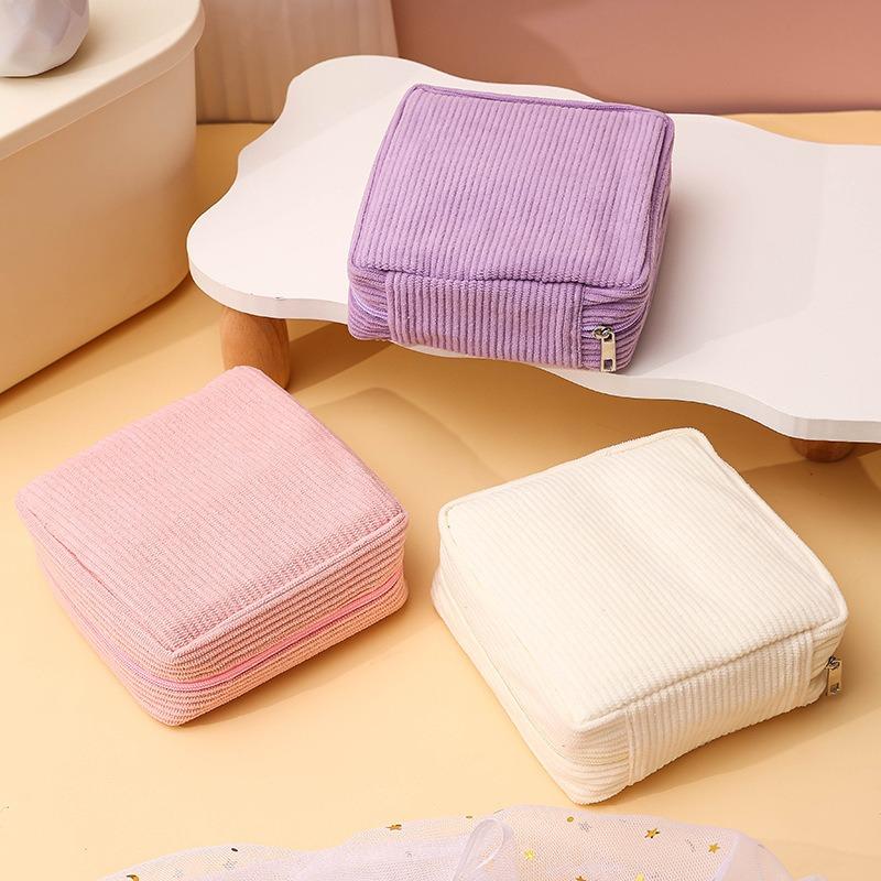 Toiletry Bag Sanitary Pad Pouch Small Makeup Bag Cosmetic Storage Pouch Women Pad Pouch Cute Cable Case SNBD003