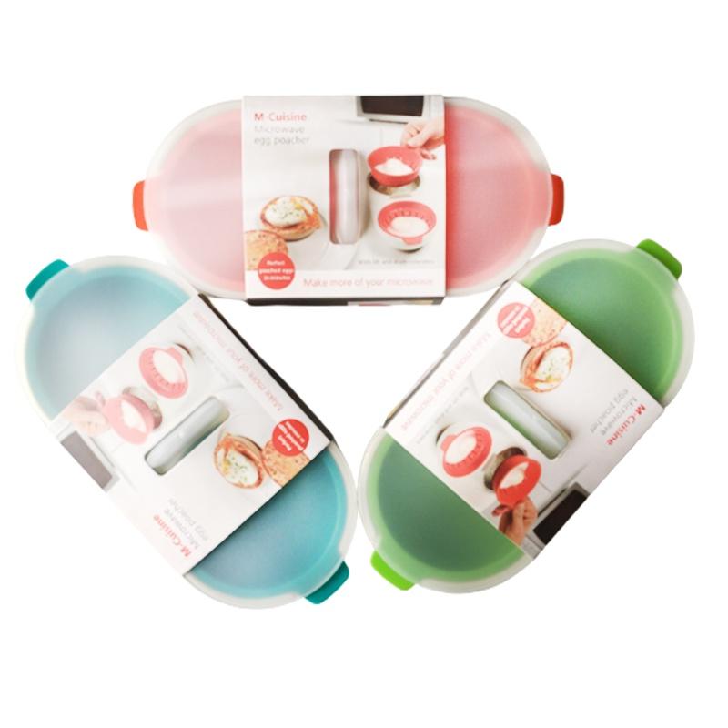 Double Cup Microwave Perfect Eggs Poacher Free Cookware Egg Steamer Cooker