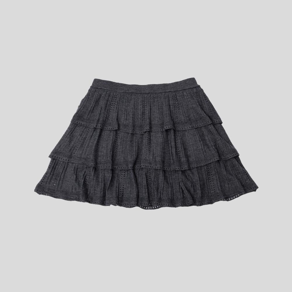 Deondeulob Dd_Crochet Knit Layered Skirt_2Color