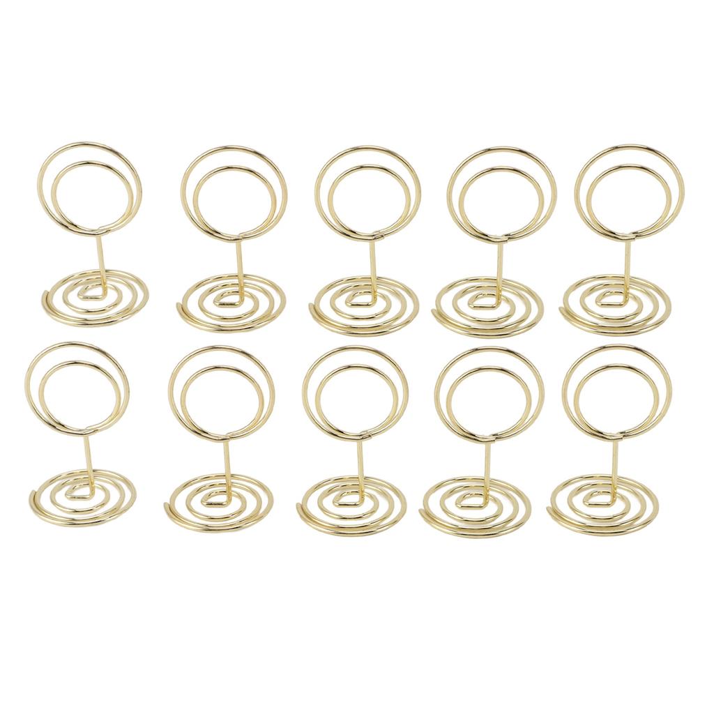 10 Pcs Table Number Holders Heart Shape Wire Place Card Photo Clip Stand Table Card Holder for Restaurant Office