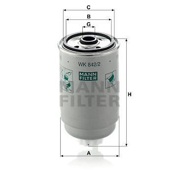MANN FILTER Filtre à carburant WK842/2