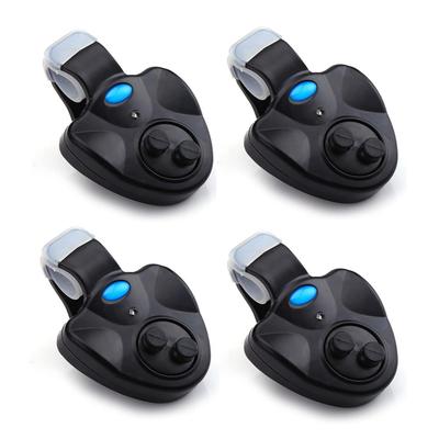 4 STUKS Elektronisch LED Licht Vissen Beet Geluid Alarm Waarschuwing Bel Clip Op Vishengel