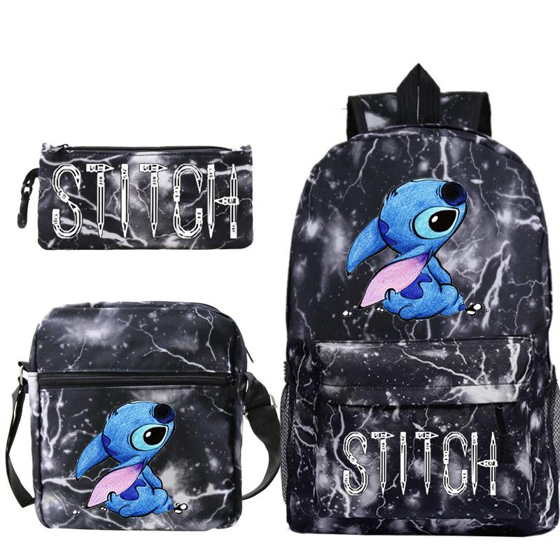 Children'S Backpack Cartoon Printed Schoolbag Shoulder Bag Pencil Case Set