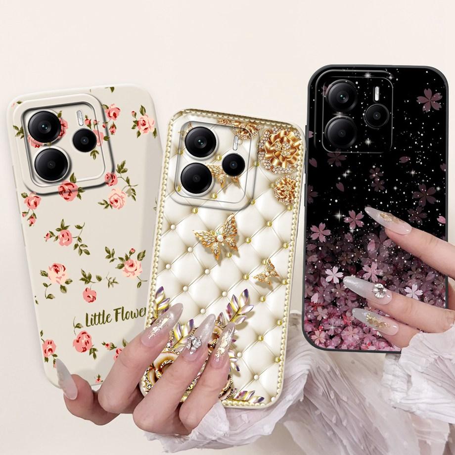 For Xiaomi Redmi Note 14 Pro Plus / Redmi Note 14 14s Note14 Pro Phone Case Silicone Soft Back Cover Dragon Cat Flower Butterfly