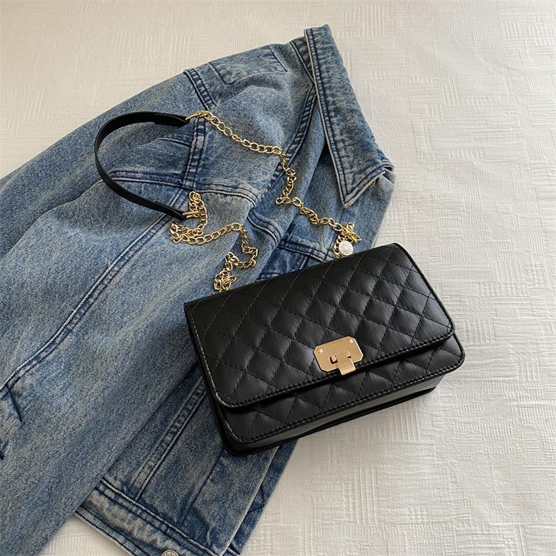 Xiaoxiangfeng rombowa torebka łańcuszkowa damska 2025 jesień ins modna i prosta mała kwadratowa torebka wysoka wartość listonoszka