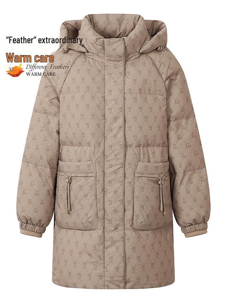 Women's Winter Down Jacket - 90% White Duck Down, Thickened Warm Coat for Middle-Aged and Elderly.