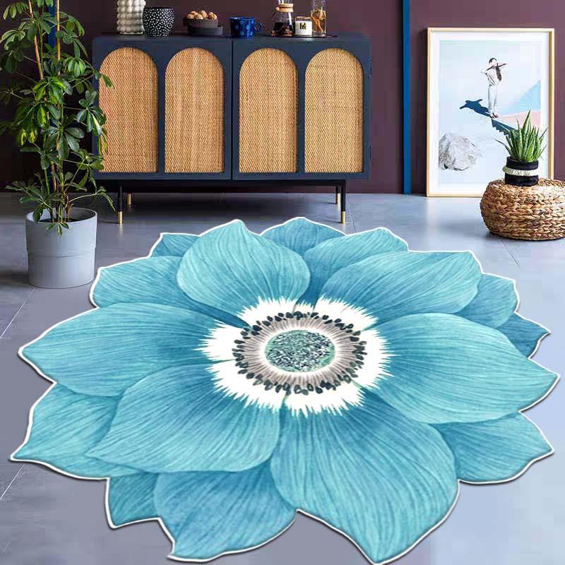 Creative Cartoon Flower Round Rug for Living Room or Bedroom