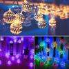 Moroccan Light Guirnalda De Luces Alimentadas Por Energía Solar Colorful Removable Outdoor Decorations  Solar Energy