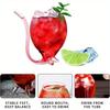 2pcs Vampire Wine Glass 12oz Creative Cocktail Glasses Decanter Cups Mugs with Built-in Straw for Cocktail Wine Juice Ice Cream