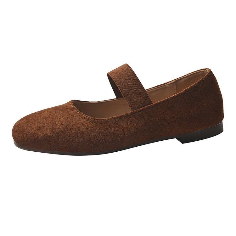 Flat-bottomed retro small red single shoes fairy shoes 2025 new summer ballet shoes with skirt Mary Jane shoes