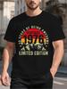 Vintage 1976 Limitierte Auflage T-Shirt Schwarz 50 Jahre Großartigsein Berg Sonnenuntergang Design für Geburtstagsfeier Und Freizeitkleidung NEU Mode